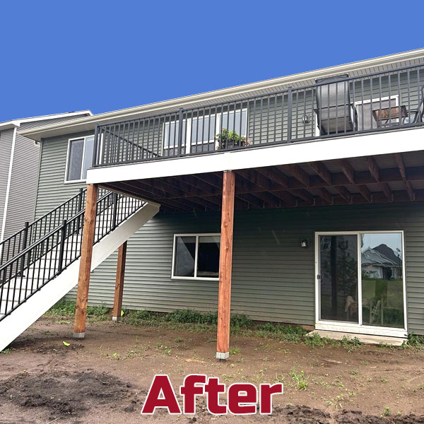 Decked Out Construction New Construction Rosemount Deck with Deckorators Voyage Decking