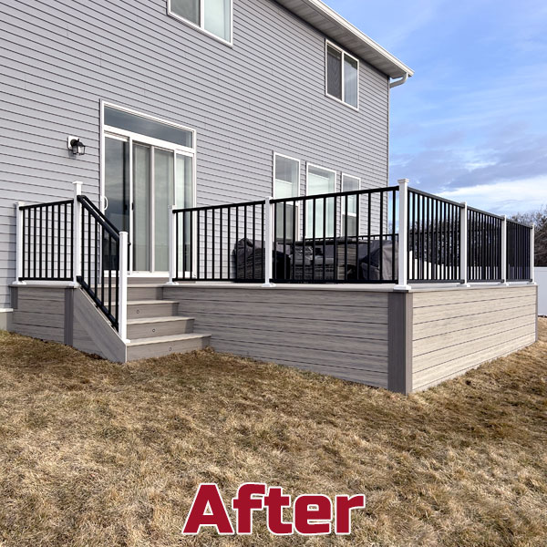 Decked Out Construction New Construction Rosemount Deck with Deckorators Voyage Decking