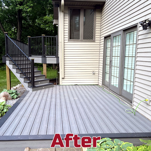 Decked Out Construction Lino Lakes Deck Build Out of Deckorators Voyage Line Decking